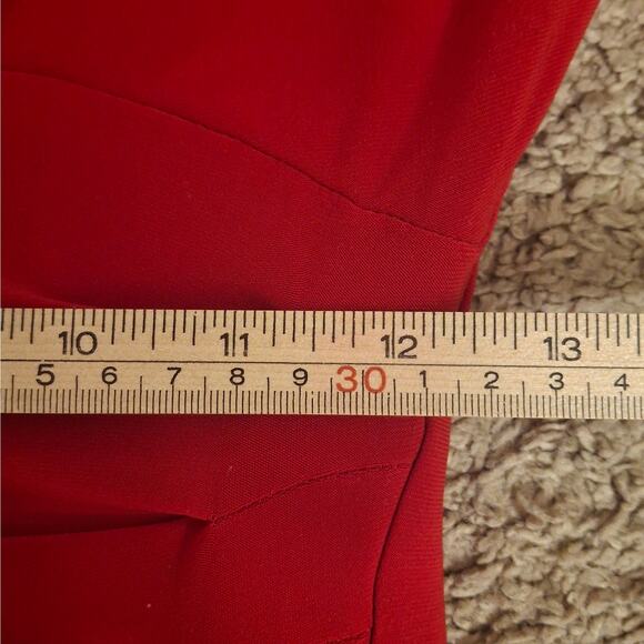 Lauren Ralph Lauren Red Cocktail Midi Dress - Size 2 - Picture 3 of 9